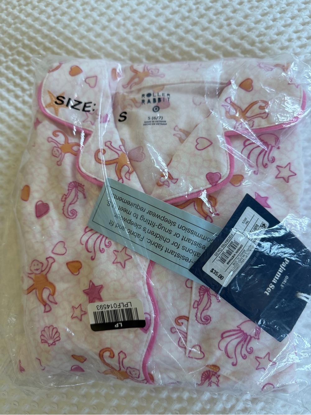 Roller Rabbit RARE NWT Sealife pajama set